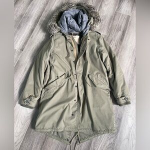 Aritzia TNA Military Edition Parka with Faux Fur